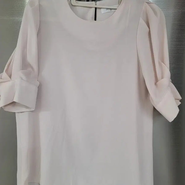 [BUNJANG] Puff Sleeve Blouse - Light Pink (New) / 연한 핑크 퍼프 소매 블라우스 55 새제품