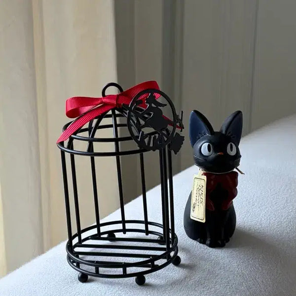 [BUNJANG] Studio Ghibli Kiki's Delivery Service Jiji Figure with Birdcage Set / 지브리 마녀 배달부 키키 지지 피규어 + 새장 일괄