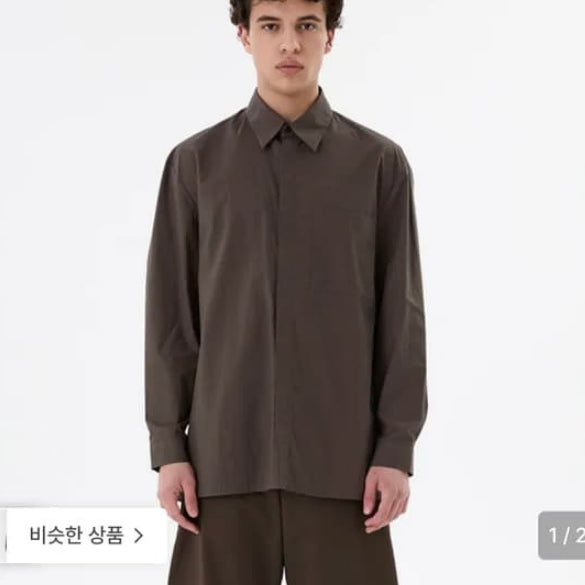 [BUNJANG] AMomento 25FW Oversized Pocket Shirt Brown / 아모멘토 25fw 오버사이즈 포켓 셔츠 브라운