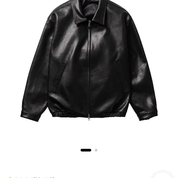 [BUNJANG] SEW Steady Everyday Leather Blouson Jacket Black / SEW 스테디에브리웨어 레더자켓 3size
