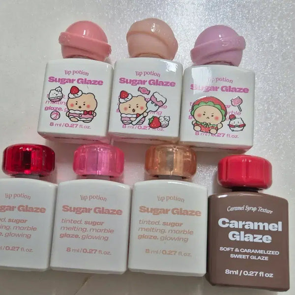 [BUNJANG] Sugar Glaze Lip Potion Lip Gloss Set (7 pcs) / 립글로즈 7개