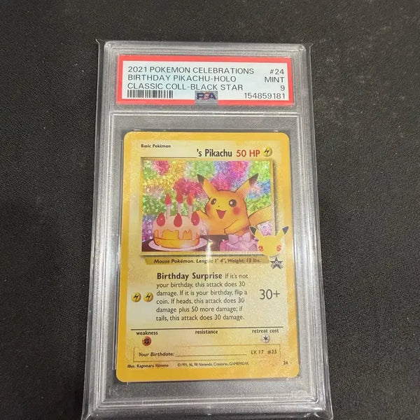 [BUNJANG] Pokemon Card Birthday Pikachu PSA 9 / 포켓몬 카드 생일 피카츄 psa9