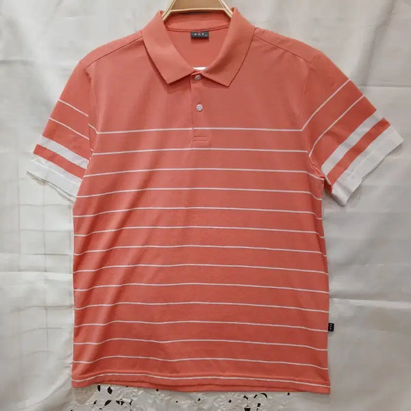 [BUNJANG] PAT Striped Short-Sleeve Polo Shirt / PAT 스트라이프 반팔 카라티