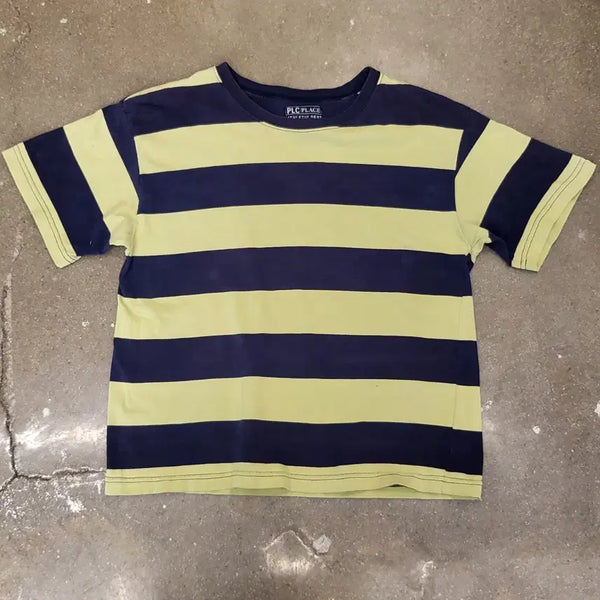 [BUNJANG] PLC Place Stripe Short-Sleeve T-Shirt / PLC 플레이스 스트라이프 반팔티
