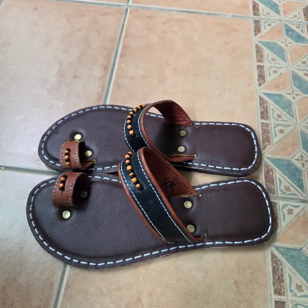 [BUNJANG] Handmade Leather Sandals Brown Size 250 / 수제 가죽 샌들 브라운 250