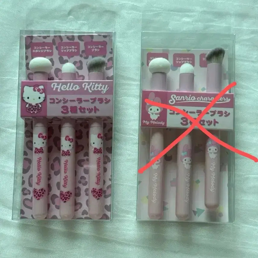 [BUNJANG] Sanrio Hello Kitty & My Melody Brush 3-Piece Set / 산리오 헬로키티 마이멜로디 브러쉬 3종세트
