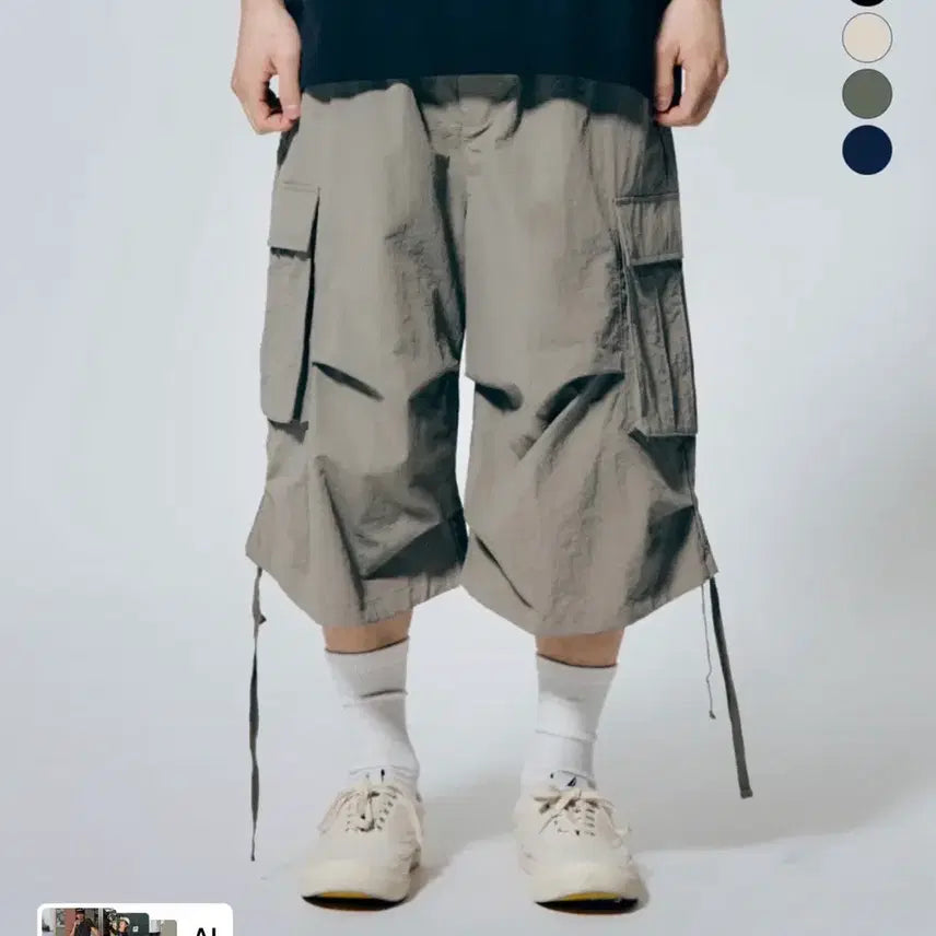 [BUNJANG] Nautica Mechanic Cargo Cooling Shorts Olive L / 노티카 메카닉 카고 냉감 쇼츠 올리브 L