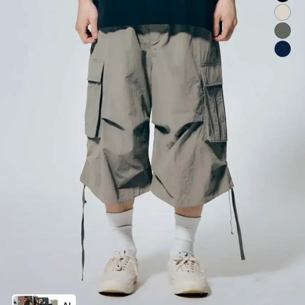 [BUNJANG] Nautica Mechanic Cargo Cooling Shorts Olive L / 노티카 메카닉 카고 냉감 쇼츠 올리브 L