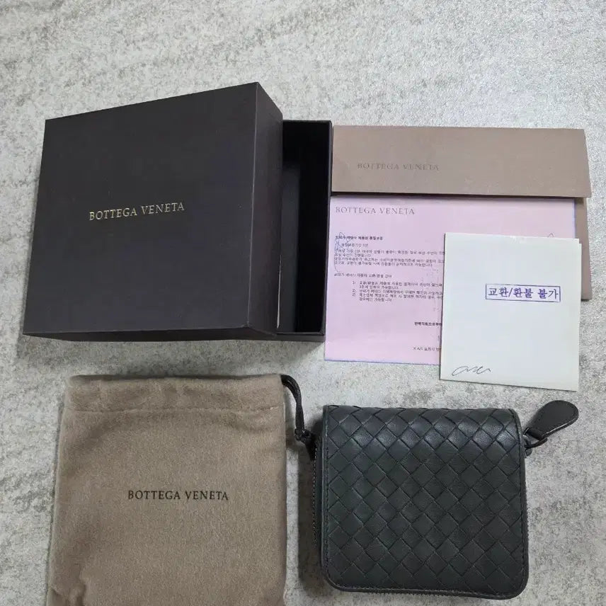 [BUNJANG] Bottega Veneta Intrecciato Leather Zip-Around Bi-fold Wallet / [풀구성] 보테가베네타 인트레치아토 지퍼 어라운드 반지갑(정품/보증서)