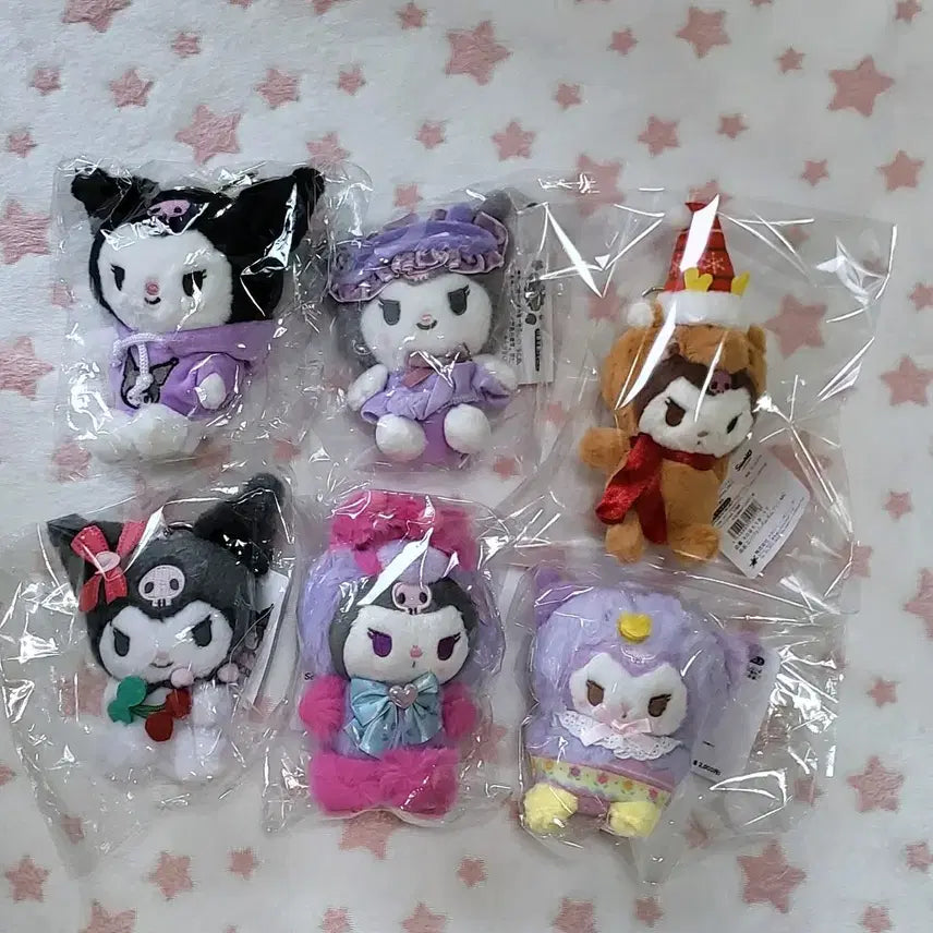 [BUNJANG] Sanrio Kuromi Doll Keychain Set (6 Types) / 산리오 쿠로미 인형 키링 6종 세트