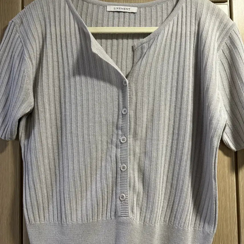 [BUNJANG] Like U Likemint Short Sleeve Knit T-shirt / 라이크유 라이크먼트 반팔 니트
