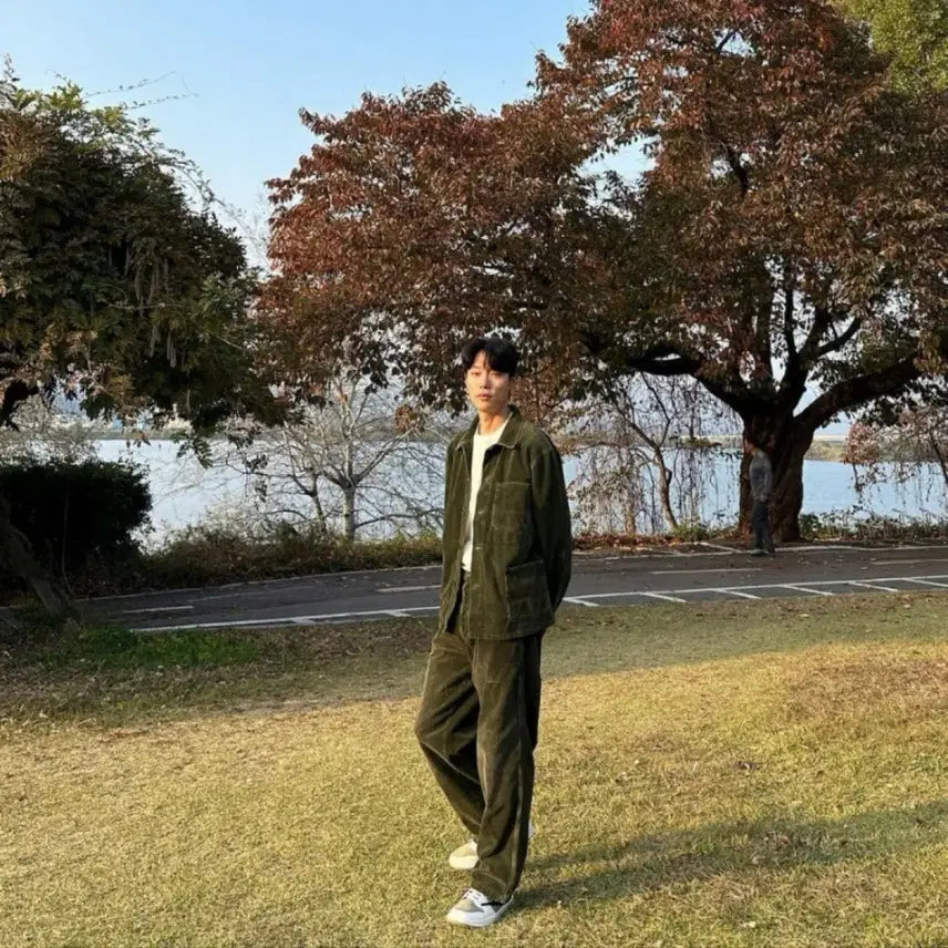 [BUNJANG] Polo Ralph Lauren Corduroy Utility Jacket and Pants Set / 폴로 랄프로렌 코듀로이 유틸리티 자켓 팬츠