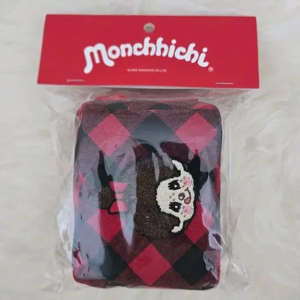 [BUNJANG] Monchhichi Check Pouch / 몬치치 체크파우치