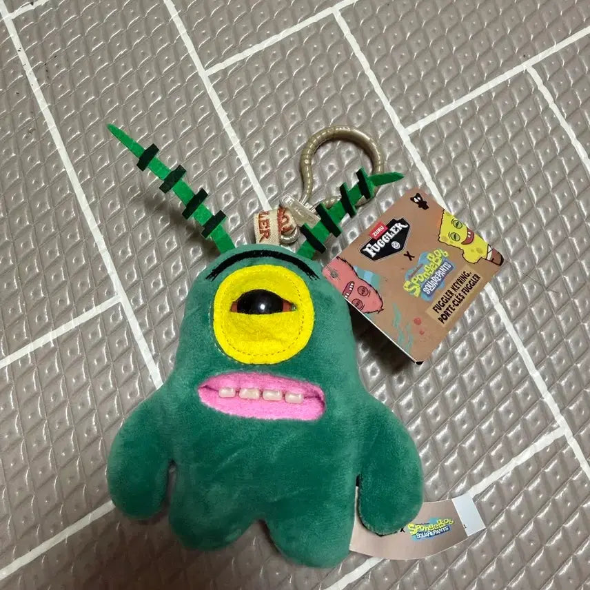 [BUNJANG] SpongeBob Plankton Plush Keychain / 스폰지밥 퍼글러 플랑크톤 인형 키링