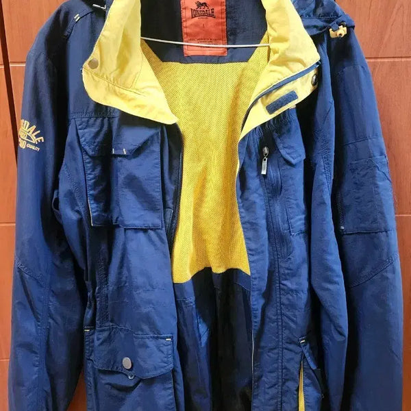 [BUNJANG] Lonsdale Men's Navy & Yellow Jacket / Lonsdale 남성 자켓 네이비 옐로우
