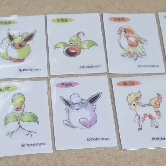 [BUNJANG] Pokemon Sticker Artwork Set (10 Types) / 포켓몬 띠부씰 아트워크 10종