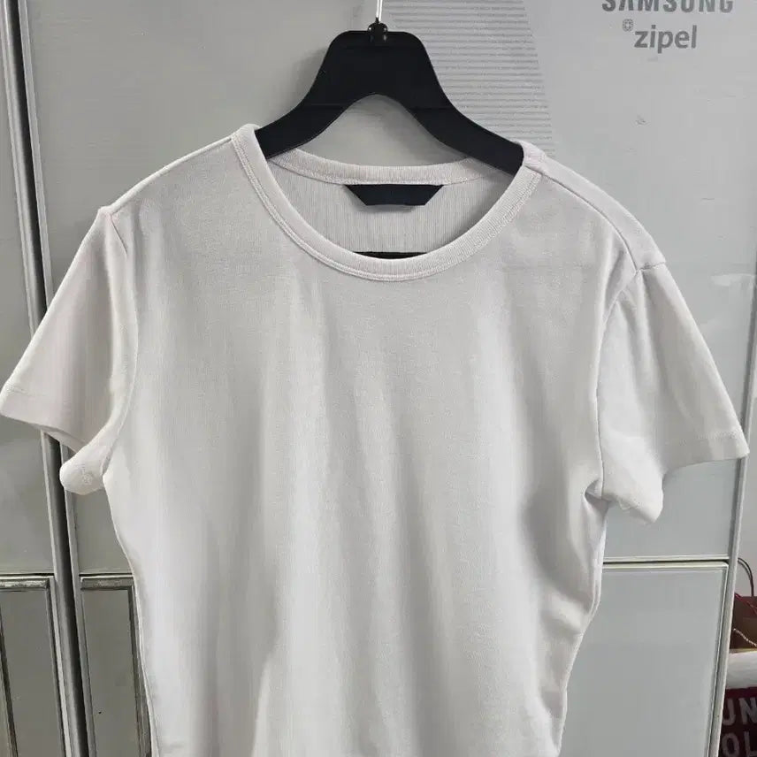 [BUNJANG] Juun. J Cropped T-Shirt White / Juun .j 준지크롭티