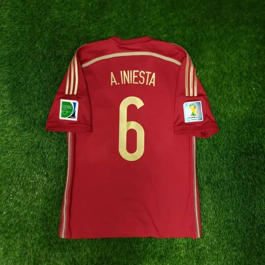 [BUNJANG] Spain National Team 2014-2016 Home Jersey Iniesta L / 14-16시즌 스페인 국가대표 홈 유니폼 #6 이니에스타