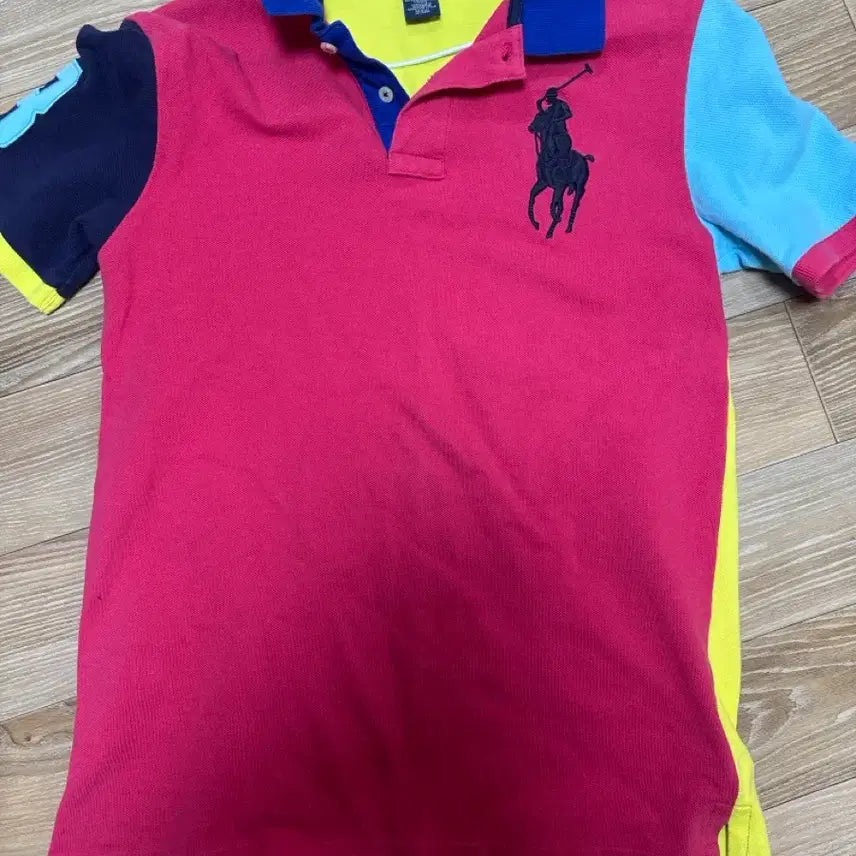 [BUNJANG] Polo Ralph Lauren Color Block Short Sleeve Polo Shirt / 폴로 랄프로렌 컬러 블록 반팔 카라티