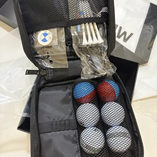 [BUNJANG] BMW Genuine Golf Ball Pouch Set / 순정 BMW 골프공 파우치 세트(풀박+쇼핑백)