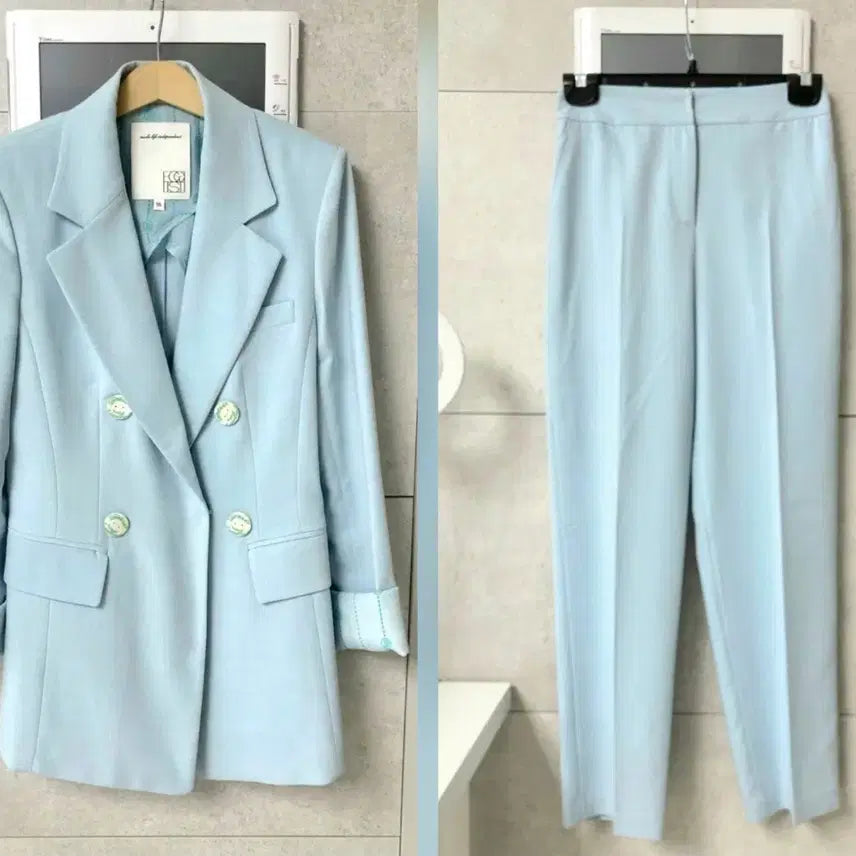 [BUNJANG] Egoist Women's Suit Set (Size 55) - Light Blue / 새상품) 에고이스트 여성 정장 셋업 세트 (55)