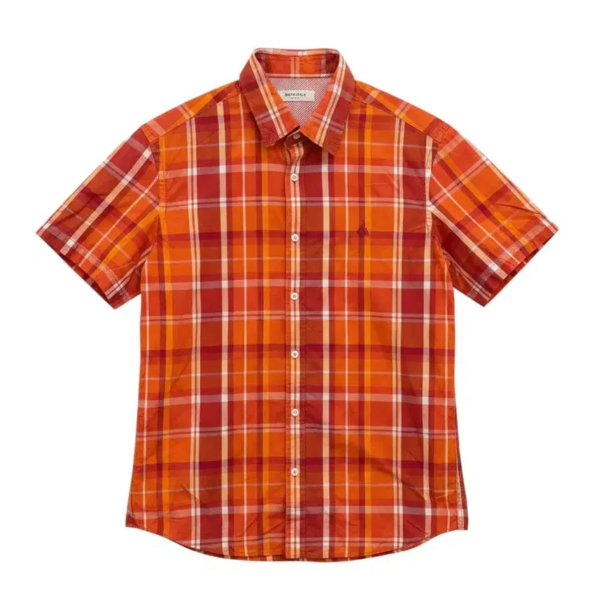 [BUNJANG] Beanpole Check Short-Sleeve Shirt Men's / 남성95,슬림100/ 빈폴 체크 반팔 셔츠 OR
