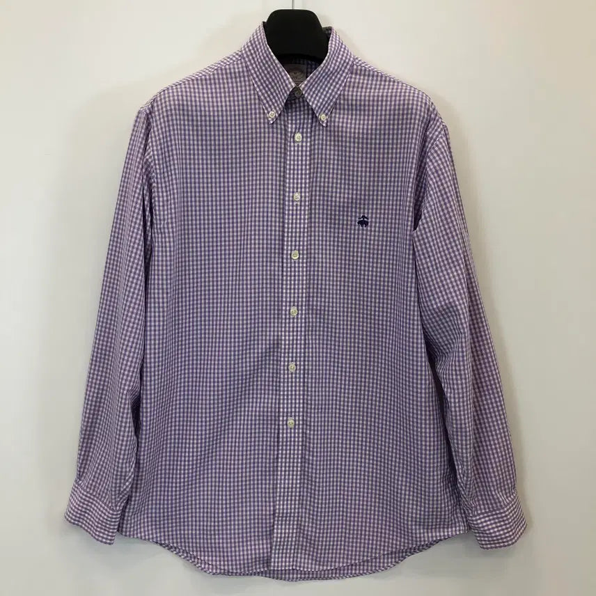 [BUNJANG] Brooks Brothers Red Fleece Purple Gingham Shirt M / 브룩스브라더스 레드탭 퍼플깅엄셔츠 M