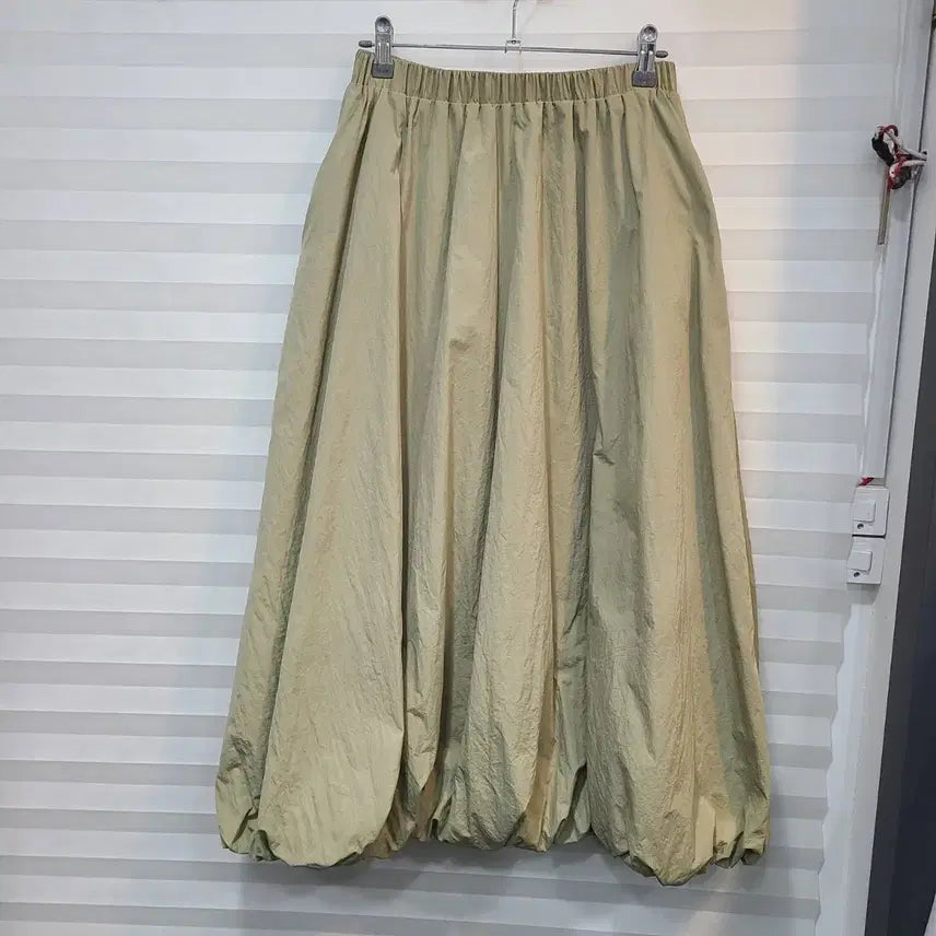 [BUNJANG] Balloon Linen Blend Long Skirt / 벌룬 바스락롱스커트