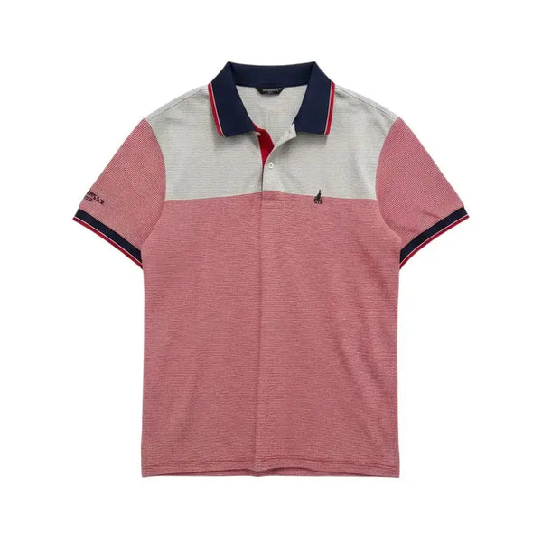 [BUNJANG] Beanpole Golf Men's Striped Short-Sleeve Polo Shirt (Size 105) / 남성105/ 빈폴 골프 배색 잔스트라이프 반팔 카라티