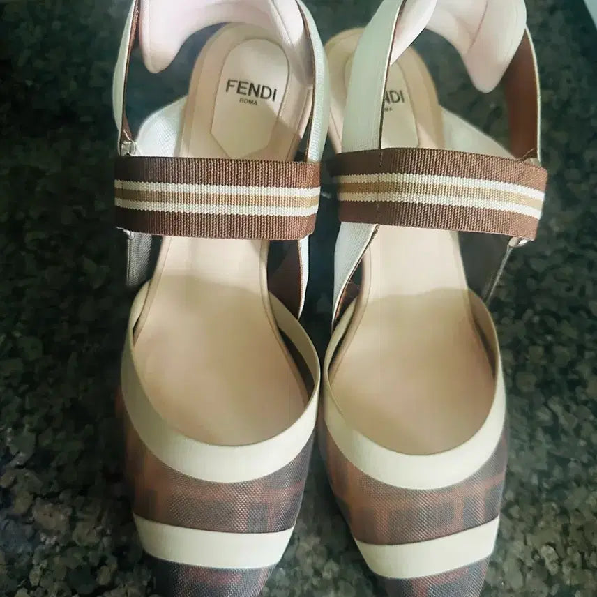 [BUNJANG] Fendi Mesh Slingback Sandals / 펜디메시슬링백