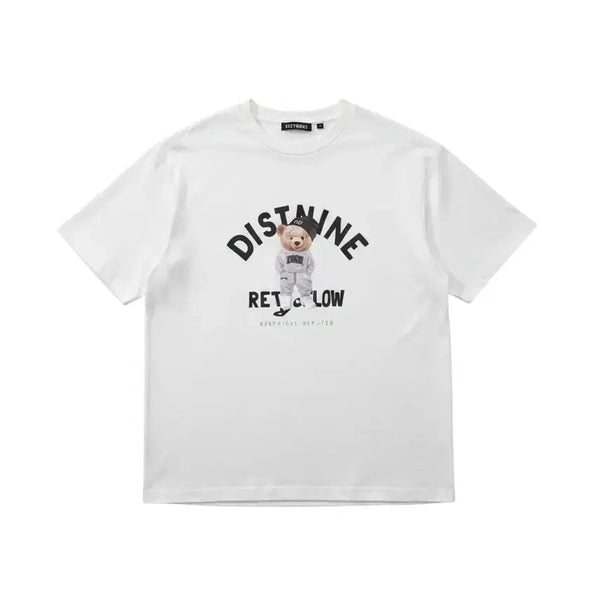 [BUNJANG] DISTN9NE Bear Round Neck Short Sleeve T-Shirt / 공용90/ DISTN9NE 베어 라운드넥 반팔티