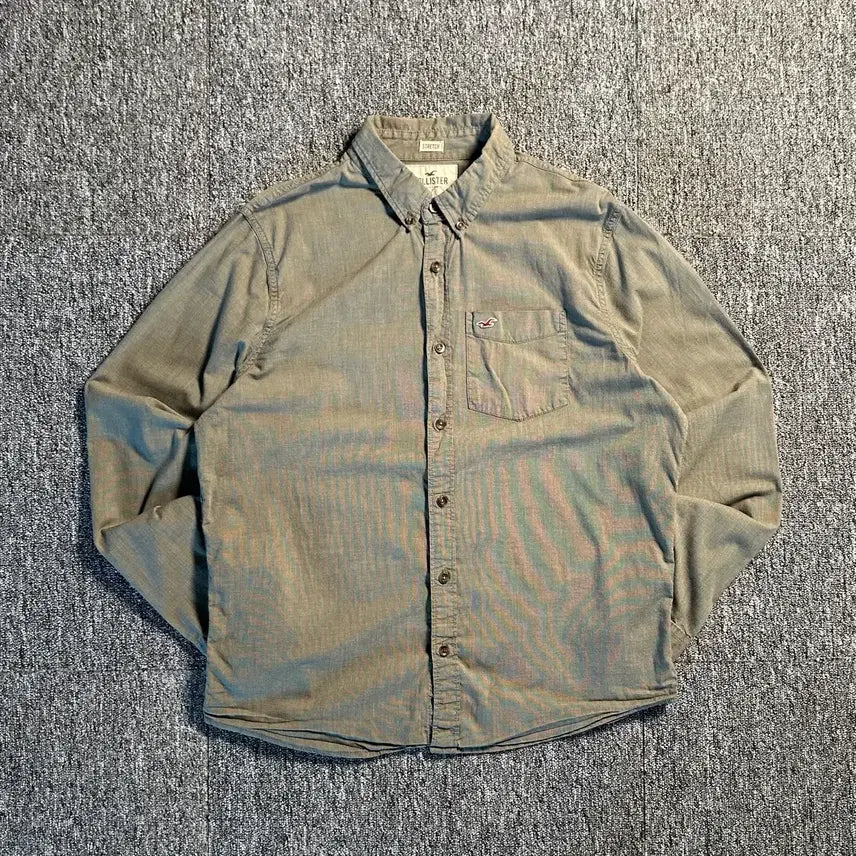 [BUNJANG] Hollister Khaki Pocket Logo Shirt XL / 홀리스터 카키 포켓로고 셔츠