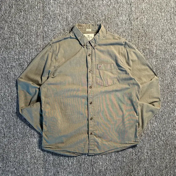 [BUNJANG] Hollister Khaki Pocket Logo Shirt XL / 홀리스터 카키 포켓로고 셔츠