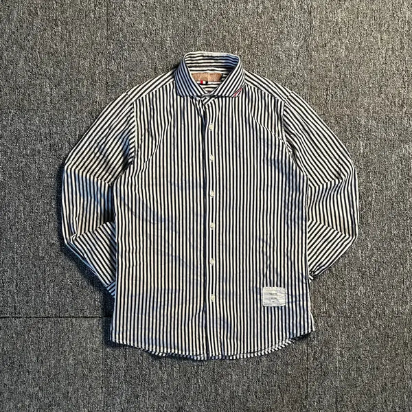 [BUNJANG] Thom Browne Stripe Neck Logo Shirt / 톰브라운 스트라이프 넥로고 셔츠