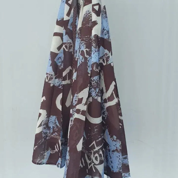 [BUNJANG] Misha Cotton Linen Graphic Skirt / (@땡처리)미/샤  코튼 린넨 그래픽 스커트 66