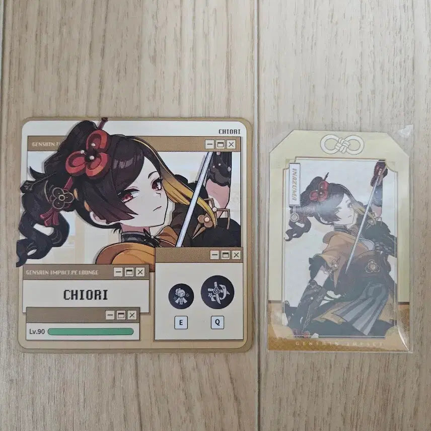 [BUNJANG] Genshin Impact PC Lounge Chiori Coaster / 원신 pc라운지 치오리 코스터 + 오마모리