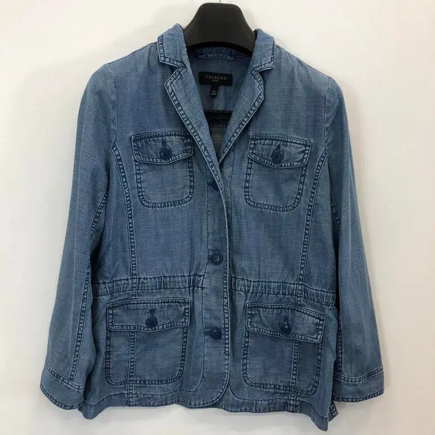 [BUNJANG] TALBOTS Linen Blend Chambray Jacket (Size M) / TALBOTS 린넨혼방 샴브레이자켓 M