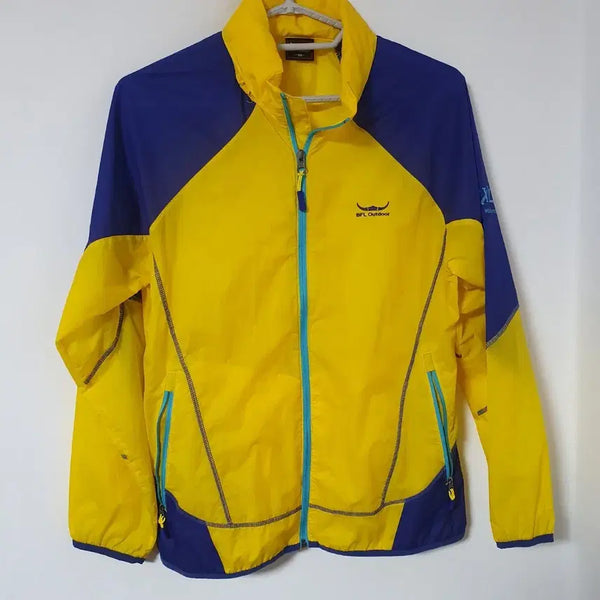 [BUNJANG] BFL Outdoor Windrunner Yellow/Navy Size 100 / BFL 아웃도어 윈드러너 옐로우/네이비100