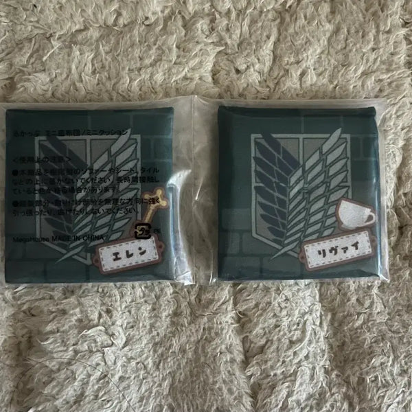 [BUNJANG] Attack on Titan MegaHouse Lookup Special Edition Cushion Set Levi Eren / (미개봉 세트) 진격의거인 진격거 메가하우스 룩업 특전 방석 리바이 에렌