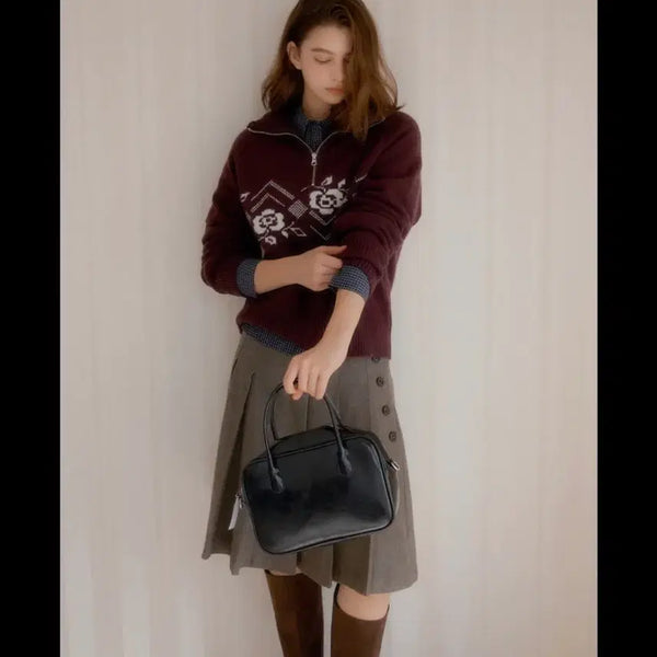 [BUNJANG] Letter From Moon Wool Skirt Brown / (새상품)레터프롬문 울 스커트 (브라운)