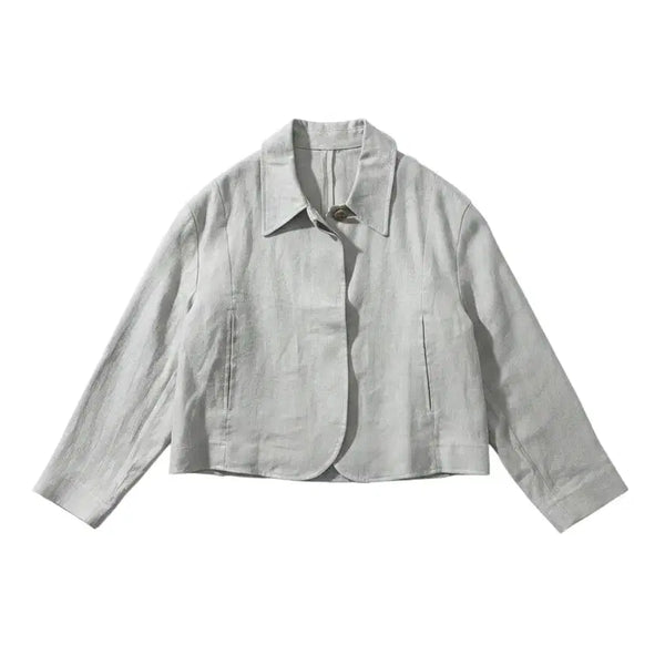 [BUNJANG] The Edge Women's 100% Wool Hidden Button Jacket / 여성66/ 더 엣지 히든버튼 마100 자켓