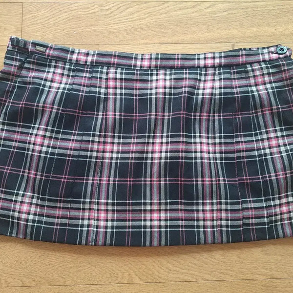 [BUNJANG] School Uniform Skirt (Spring/Autumn) - Size 3XL / 예쁜 여자교복 춘추용 교복치마 빅사이즈(3XL, 백현중)