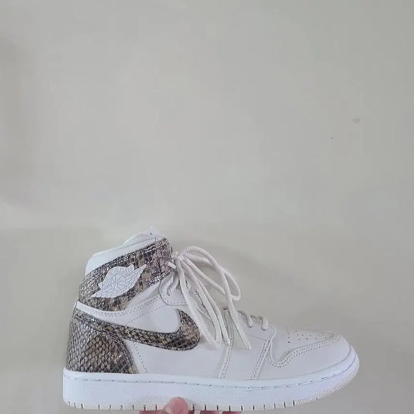 [BUNJANG] Nike Air Jordan 1 High Retro White Snake / [245] 나이키 에어조던1하이 레트로 화이트 스네이크ㅡ단종매물,최저가