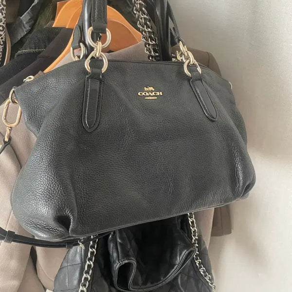 [BUNJANG] Coach Black Tote Bag Shoulder Bag / 코치 블랙 토트백 숄더백