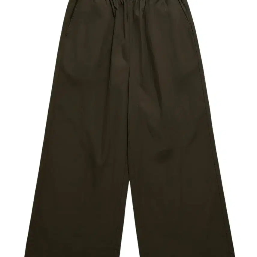 [BUNJANG] Women's XL Black Poly-blend Wide Full Elastic Waistband Pants / 여성XL/ 블랙 폴리소재 와이드 풀밴딩 팬츠 바지