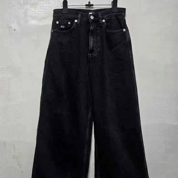 [BUNJANG] Tommy Jeans Black Wide Leg Denim Pants Size 24/30 / 타미진스 블랙 와이드 데님 팬츠 24/30