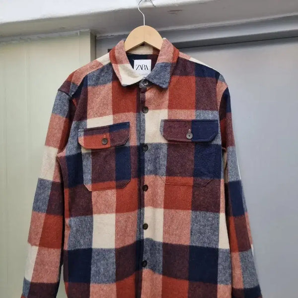 [BUNJANG] Zara Wool Shirt Jacket L (Fits 100-105) / 자라 모직 셔츠형 자켓 L 100~105
