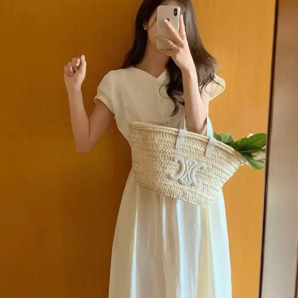 [BUNJANG] Modern Short-Sleeve Dress / 모던한 반팔 원피스 S(새상품)