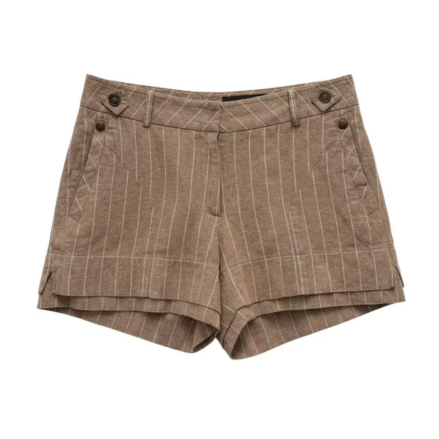 [BUNJANG] JS New York Linen Striped Shorts / 여성66/ JS뉴욕 린넨 스트라이프 반바지