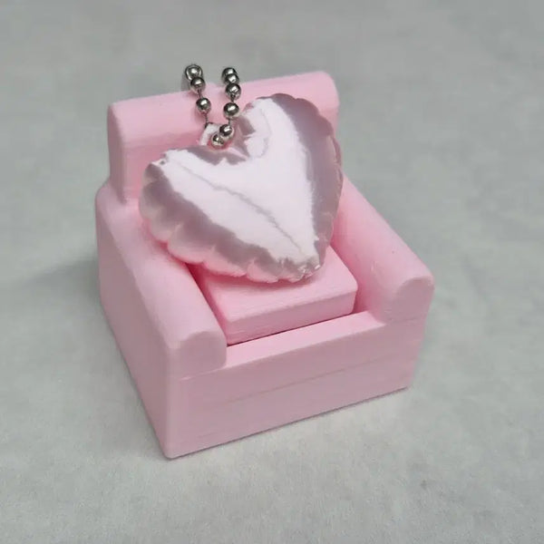 [BUNJANG] 3D Printed Sofa Clicker Keychain (Pink) / 3D 프린트로 만든 쇼파 클릭커